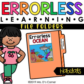 Habitats Errorless Learning File Folder Activities [9 file folders!]