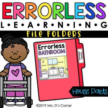 Parts of a House Errorless Learning File Folder Activities [10 file folders!]