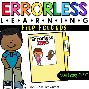 Numbers 0-20 Errorless Learning File Folder Activities [21 file folders!]