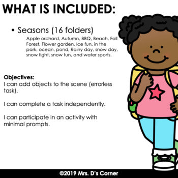 Seasons Errorless Learning File Folder Activities [16 file folders!]