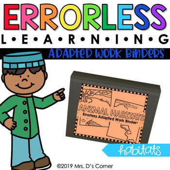 Habitats Errorless Learning Adapted Work Binder® (9 habitats!)