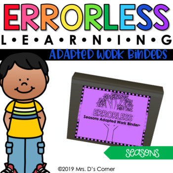 Seasons Errorless Learning Adapted Work Binder® (4 Seasons!)