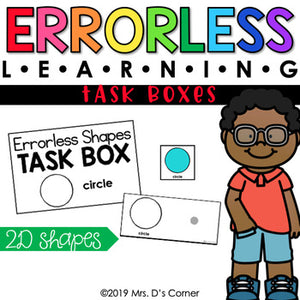 2D Shapes Errorless Learning Task Boxes (13 task boxes included!)