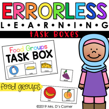Food Groups Errorless Learning Task Boxes (6 task boxes included!)