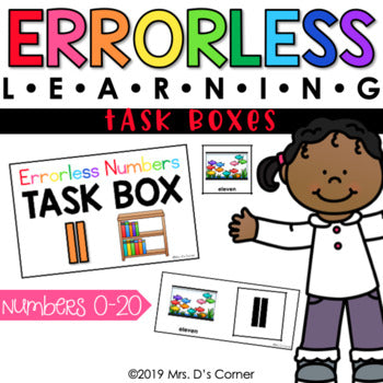 Numbers 0-20 Errorless Learning Task Boxes (21 task boxes included!)