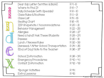 Sub Tub - Ribbon and Dots - The Ultimate Substitute Teacher Binder Guide