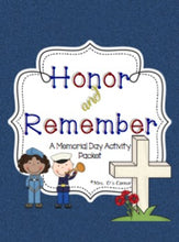 Load image into Gallery viewer, Honor and Remember - Memorial Day Activity Packet