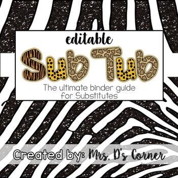 Editable Substitute Binder { Jungle } The Ultimate Sub Binder Guide