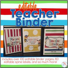 Load image into Gallery viewer, Teacher Binder - School Days Theme - Teacher Survival Guide