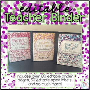 Editable Teacher Binder { Ribbons and Dots } - Ultimate Teacher Survival Guide
