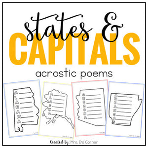 US State Acrostic Poems