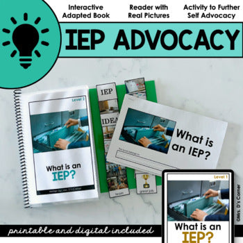 What is an IEP? | Student Self Advocacy Adapted Book, Reader + Activity