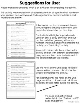 What is an IEP? | Student Self Advocacy Adapted Book, Reader + Activity