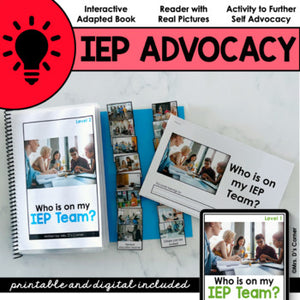 My IEP Team | Student Self Advocacy Adapted Book, Reader + Activity