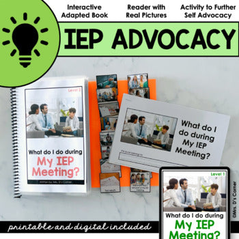 During My IEP Meeting | Student Self Advocacy Adapted Book + Activity