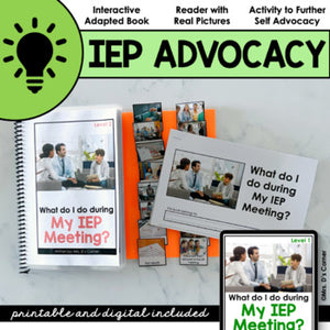 During My IEP Meeting | Student Self Advocacy Adapted Book + Activity