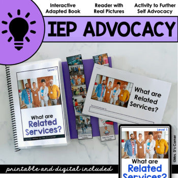 What are Related Services | Student Self Advocacy Adapted Book Reader + Activity