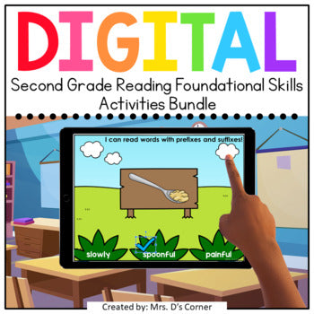 Second Grade Foundational Skills Standards-Aligned Digital Activity Bundle