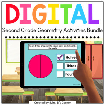 Second Grade Geometry Standards-Aligned Digital Activity Bundle