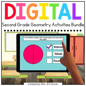 Second Grade Geometry Standards-Aligned Digital Activity Bundle