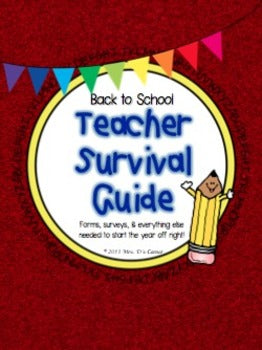 Back to School Packet - Teacher Survivor Guide - First Days of School