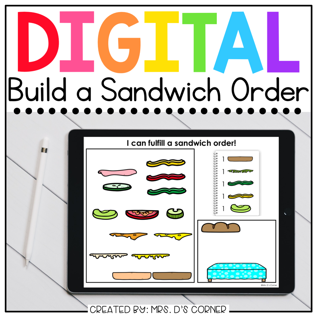 Digital Build a Sandwich | Digital Activities for Special Ed + Distance Learning
