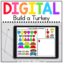 Load image into Gallery viewer, Digital Build a Turkey | Digital Activities for Special Ed + Distance Learning