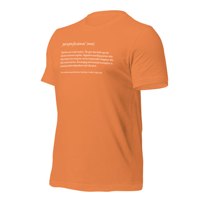 Paraprofessional Noun Teacher Tee