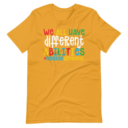 Celebrate Different Abilities Teacher Tee