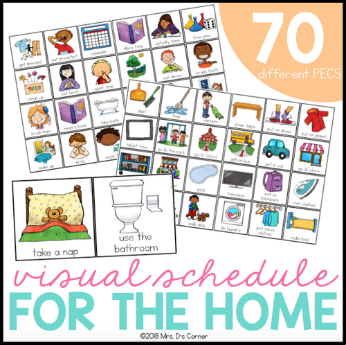Visual Schedule for the Home (70 images included)