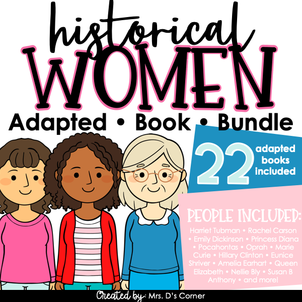 Women's History Adapted Book Bundle | 22 Famous Women of History ...